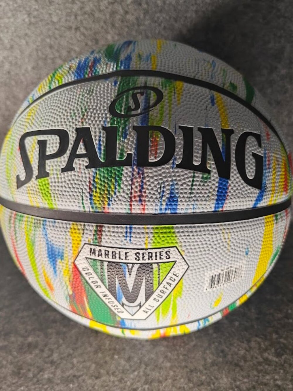 Spalding Marble Series Basketball NEW Size 7 Color Infused All Surface